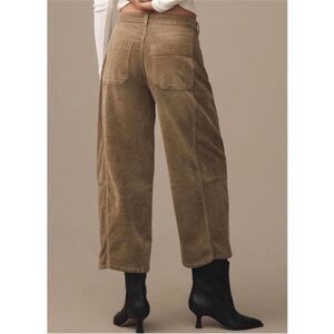 The Izzie Relaxed Pull-On Barrel Pants Pilcro: Corduroy Edition olive green 1X